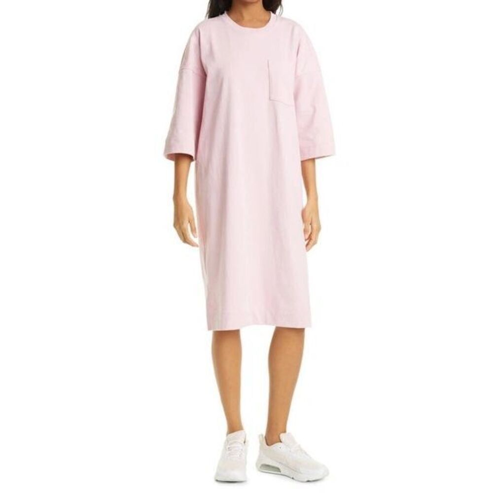 Ganni Software Recycled Cotton‎ Blend Jersey T Shirt Dress Lilac XS Oversized